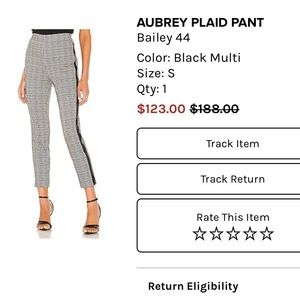 Bailey 44 Aubrey plaid pant